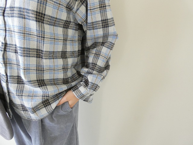 BLUE LAKE MARKET(ブルーレイクマーケット) 撚杢メランジチェックシャツの商品画像5