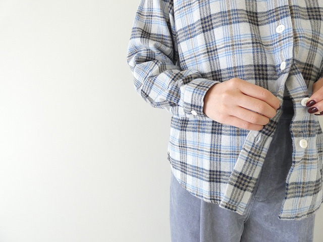 BLUE LAKE MARKET(ブルーレイクマーケット) 撚杢メランジチェックシャツの商品画像6