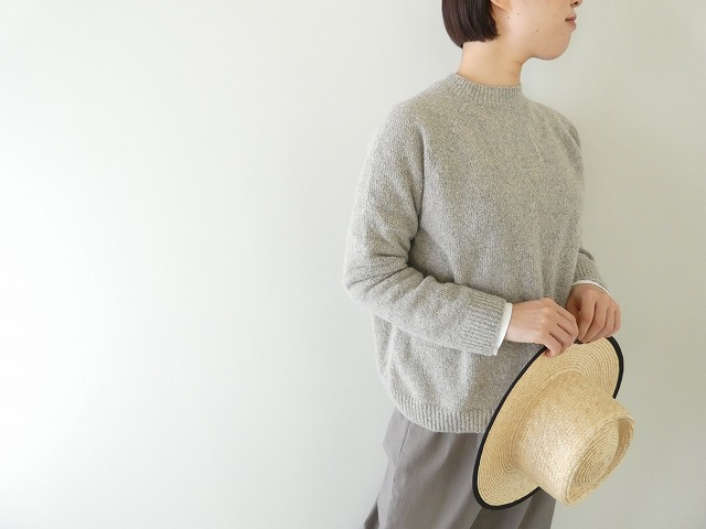 evam eva(エヴァムエヴァ) boucle yarn raglan pulloverの商品画像2