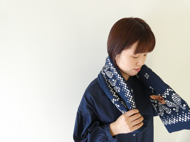 KAPITAL(キャピタル) 麻レーヨンバンダナ柄KESAマフラー(EK-573XMB