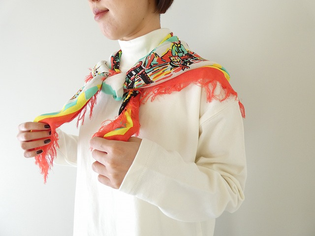 KAPITAL(キャピタル) レーヨンフリンジストール(YUKON Life Map)の商品画像1