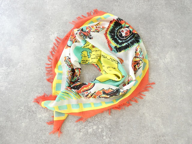 KAPITAL(キャピタル) レーヨンフリンジストール(YUKON Life Map)の商品画像10