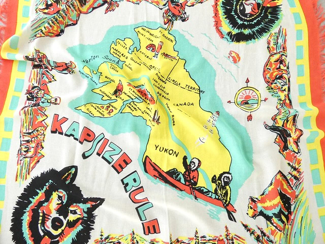 KAPITAL(キャピタル) レーヨンフリンジストール(YUKON Life Map)の商品画像11