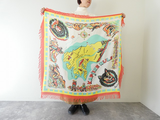 KAPITAL(キャピタル) レーヨンフリンジストール(YUKON Life Map)の商品画像2