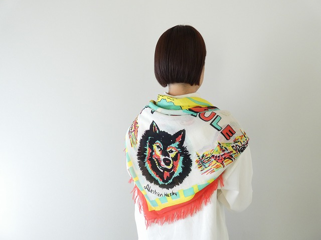 KAPITAL(キャピタル) レーヨンフリンジストール(YUKON Life Map)の商品画像3