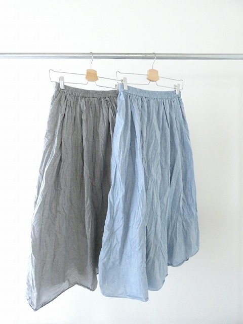 MidiUmi(ミディウミ) シャンブレーギャザースカートの商品画像10