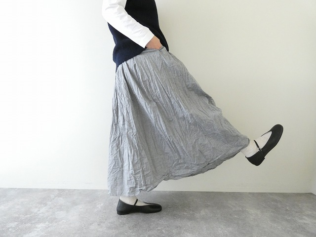 MidiUmi(ミディウミ) シャンブレーギャザースカートの商品画像8