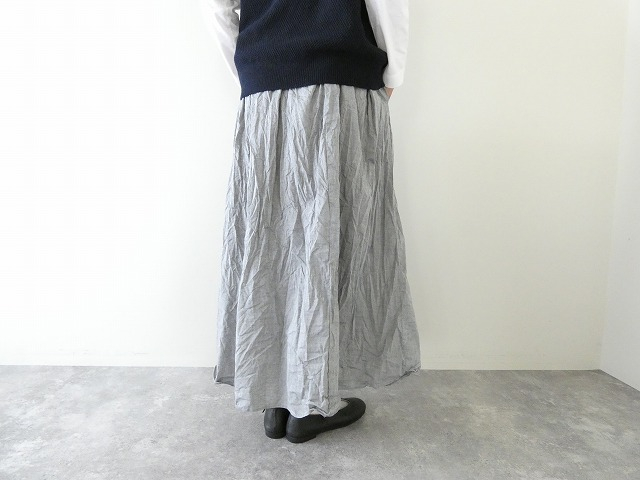 MidiUmi(ミディウミ) シャンブレーギャザースカートの商品画像9