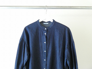 PK 8ozデニムバンドカラーギャザースリーブブラウスの商品画像21