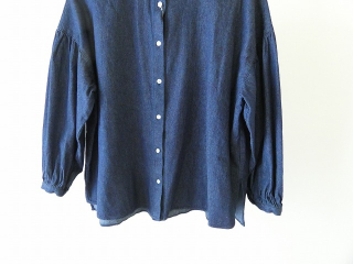 PK 8ozデニムバンドカラーギャザースリーブブラウスの商品画像22