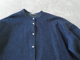 PK 8ozデニムバンドカラーギャザースリーブブラウスの商品画像24