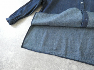 PK 8ozデニムバンドカラーギャザースリーブブラウスの商品画像30