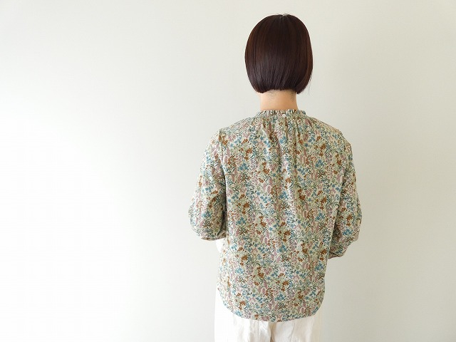 PK 21Wコーデュロイ花柄シャーリングネックブラウスの商品画像8