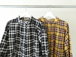 SSC ヘリンボーンチェック丸衿長袖ビックブラウスの商品画像16