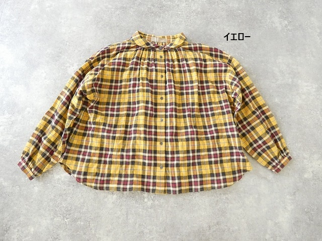 SSC ヘリンボーンチェック丸衿長袖ビックブラウスの商品画像42