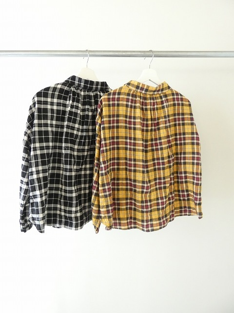 SSC ヘリンボーンチェック丸衿長袖ビックブラウスの商品画像9