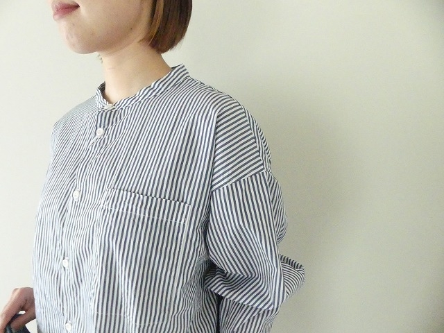 D.M.G(ディーエムジー) ストライプBIGポケットワイドシャツの商品画像4