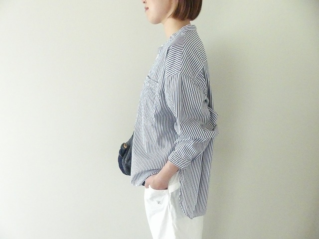 D.M.G(ディーエムジー) ストライプBIGポケットワイドシャツの商品画像8