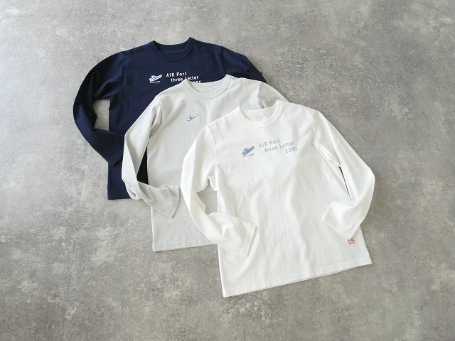 快晴堂(かいせいどう) 【別注カラー】Around the World長袖UNI-Tシャツ/BASIC FIT B柄 エアーポート3レターの商品画像3