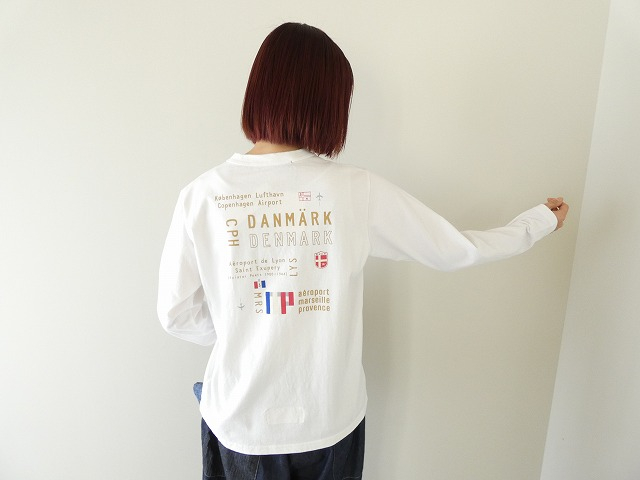 快晴堂(かいせいどう) 【別注カラー】Around the World長袖UNI-Tシャツ/BASIC FIT B柄 エアーポート3レターの商品画像6