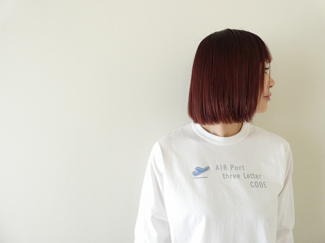 快晴堂(かいせいどう) 【別注カラー】Around the World長袖UNI-Tシャツ/BASIC FIT B柄 エアーポート3レターの商品画像7