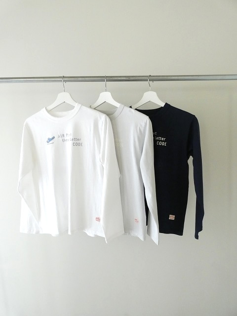 快晴堂(かいせいどう) 【別注カラー】Around the World長袖UNI-Tシャツ/BASIC FIT B柄 エアーポート3レターの商品画像8