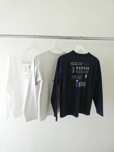 快晴堂(かいせいどう) 【別注カラー】Around the World長袖UNI-Tシャツ/BASIC FIT B柄 エアーポート3レターの商品画像9