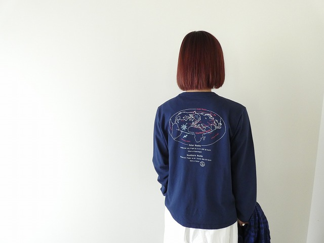 快晴堂(かいせいどう) Around the World長袖UNI-Tシャツ/BASIC FIT C柄 ポーラールート/サザンルートの商品画像1