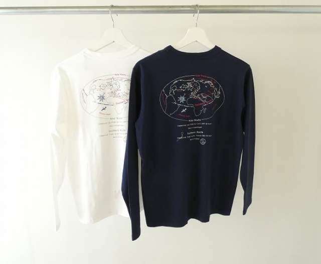 快晴堂(かいせいどう) Around the World長袖UNI-Tシャツ/BASIC FIT C柄 ポーラールート/サザンルートの商品画像8