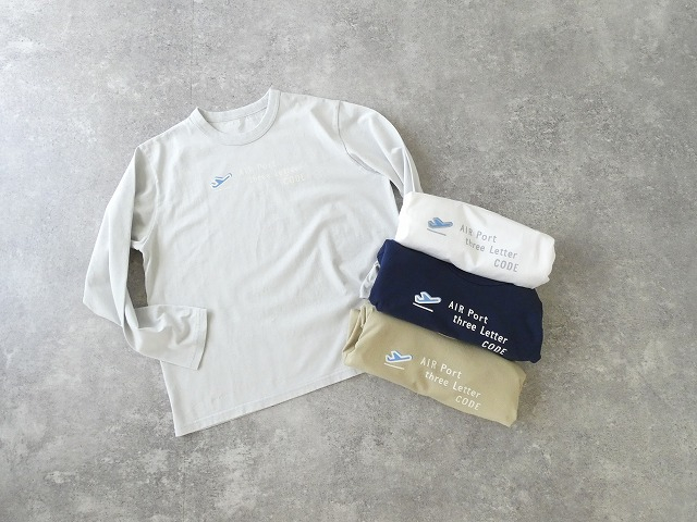 快晴堂(かいせいどう) 【別注カラー】Around the World長袖UNI-Tシャツ/COMFORT FIT B柄 エアーポート3レターの商品画像10