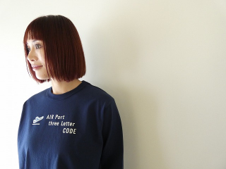 快晴堂(かいせいどう) 【別注カラー】Around the World長袖UNI-Tシャツ/COMFORT FIT B柄 エアーポート3レターの商品画像16