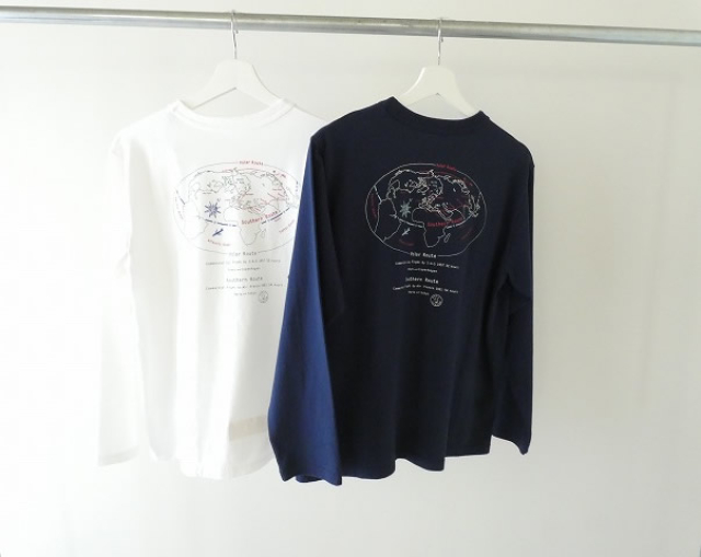 快晴堂(かいせいどう) Around the World長袖UNI-Tシャツ/COMFORT FIT C柄 ポーラールート/サザンルートの商品画像8
