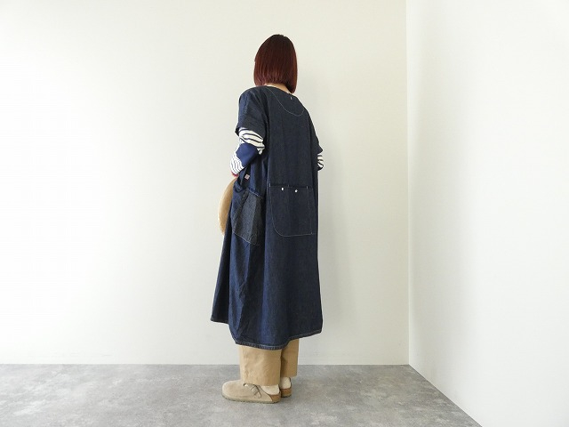 快晴堂(かいせいどう) Girl'sライトオンスデニム後ろポケWideワンピースの商品画像4