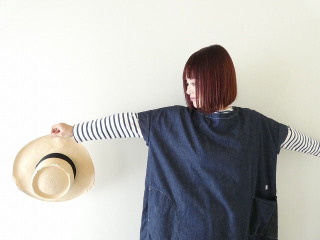 快晴堂(かいせいどう) Girl'sライトオンスデニム後ろポケWideワンピースの商品画像6