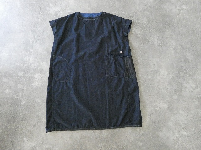 快晴堂(かいせいどう) Girl'sライトオンスデニム後ろポケWideワンピースの商品画像8