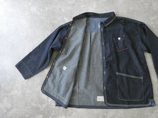 快晴堂(かいせいどう) 【SPACE MOO別注】HAYATE CCBY DUTY WEAR デニム 羽織デッキシャツの商品画像13