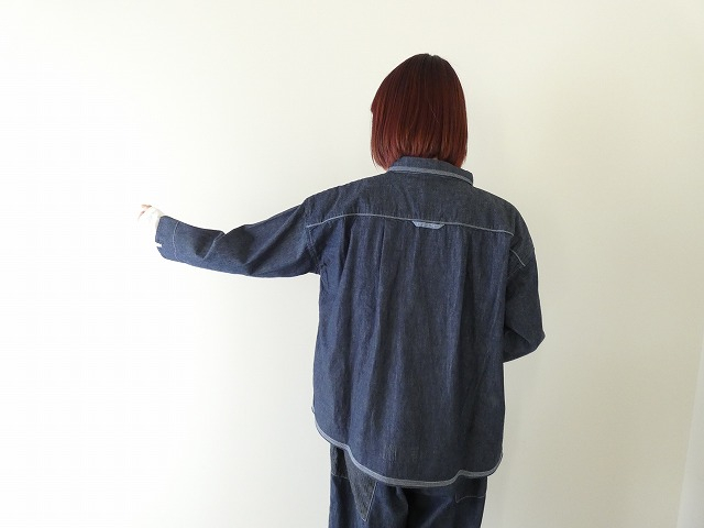 快晴堂(かいせいどう) 【SPACE MOO別注】HAYATE CCBY DUTY WEAR デニム 羽織デッキシャツの商品画像4