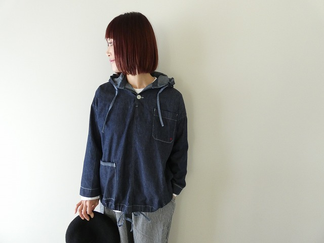 快晴堂(かいせいどう) 【SPACE MOO別注】HAYATE CCBY DUTY WEAR デニムフードデッキシャツの商品画像2