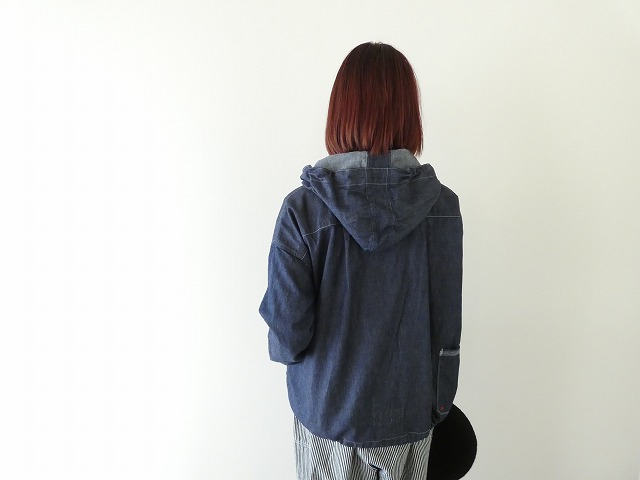 快晴堂(かいせいどう) 【SPACE MOO別注】HAYATE CCBY DUTY WEAR デニムフードデッキシャツの商品画像4