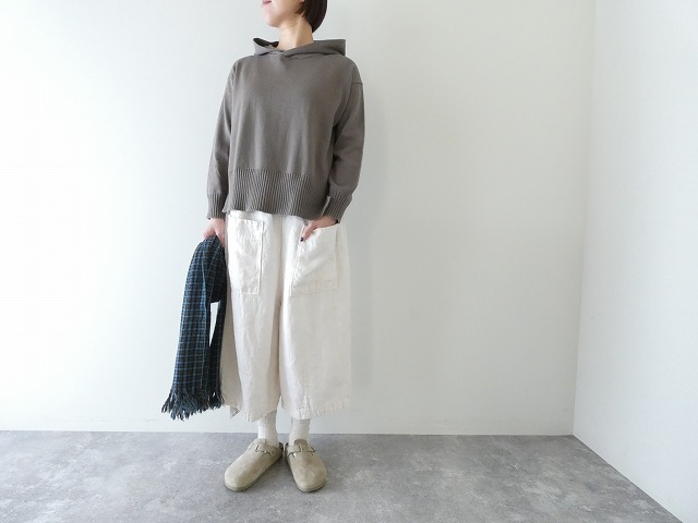 mao made(マオメイド) やわらかコットン　異ゲージリブオトナのためのニットパーカーの商品画像2