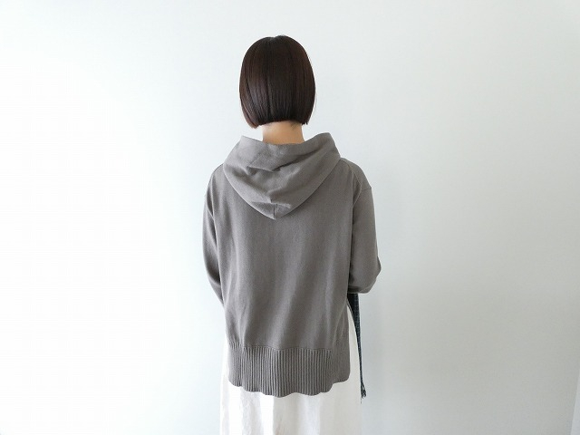 mao made(マオメイド) やわらかコットン　異ゲージリブオトナのためのニットパーカーの商品画像5