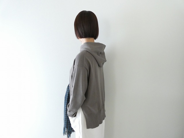 mao made(マオメイド) やわらかコットン　異ゲージリブオトナのためのニットパーカーの商品画像6