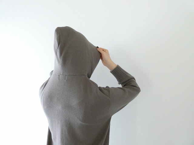 mao made(マオメイド) やわらかコットン　異ゲージリブオトナのためのニットパーカーの商品画像7