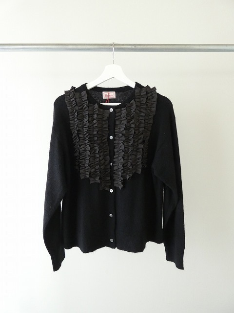 mao made(マオメイド) ディヘアアンゴラフリルクルーネックカーディガンの商品画像9