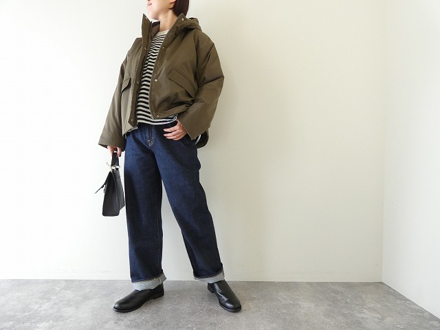 mao made(マオメイド) フード付きグログランコンパクト丈ブルゾンの商品画像1