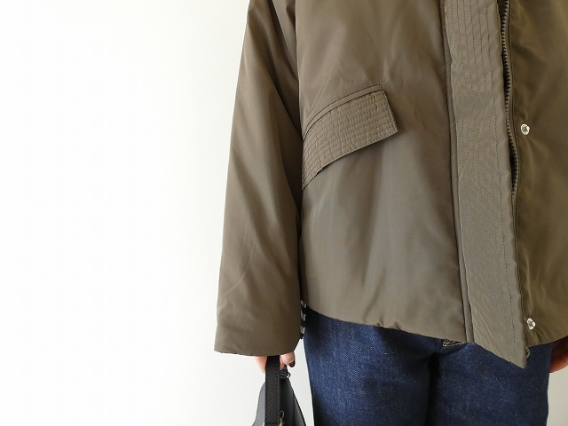 mao made(マオメイド) フード付きグログランコンパクト丈ブルゾンの商品画像5