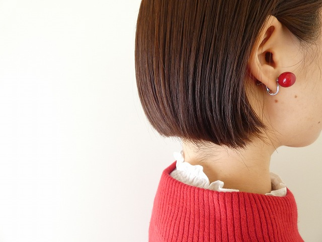  レッドパールのイヤリングの商品画像3