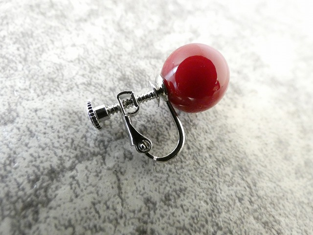  レッドパールのイヤリングの商品画像7