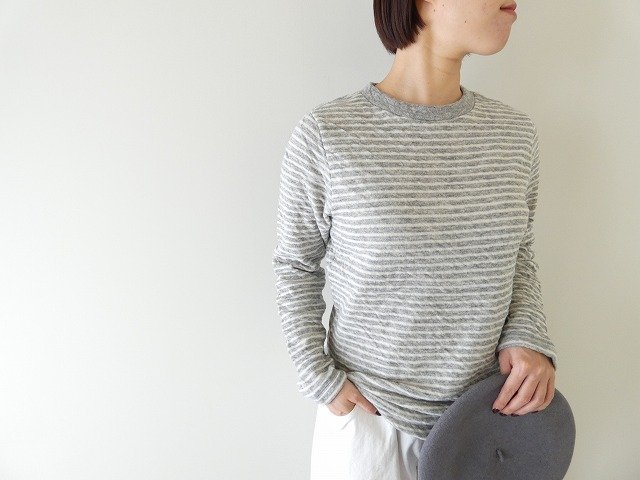 prit(プリット) 1/25ウール綿接結ボーダー クルーネックプルオーバーの商品画像1