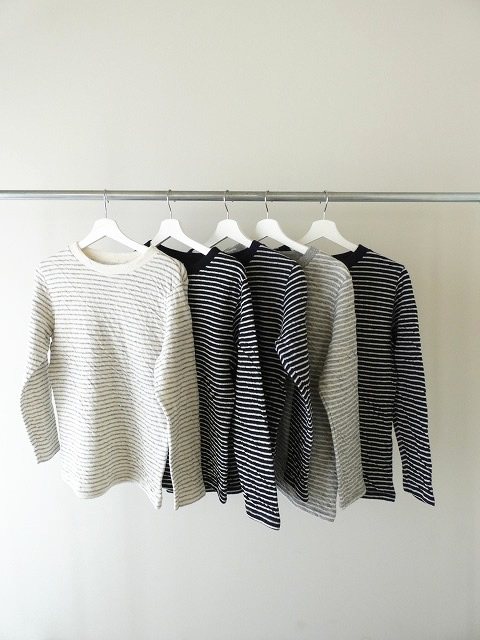 prit(プリット) 1/25ウール綿接結ボーダー クルーネックプルオーバーの商品画像3